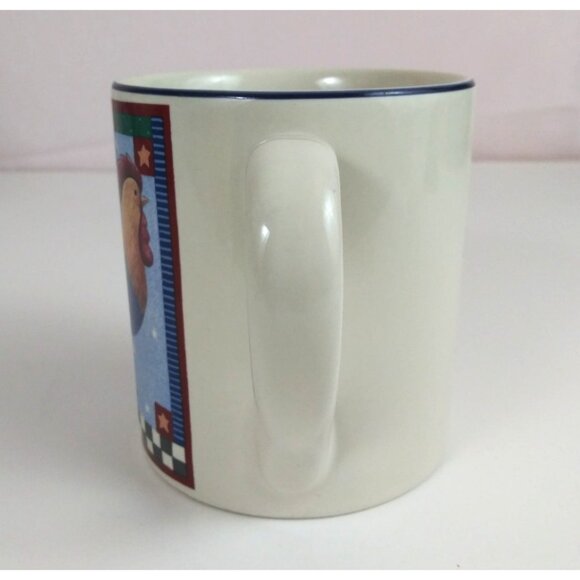 CIC Coco Dowley American Country Farmhouse Rooster 4" Coffee Cup - Picture 4 of 6